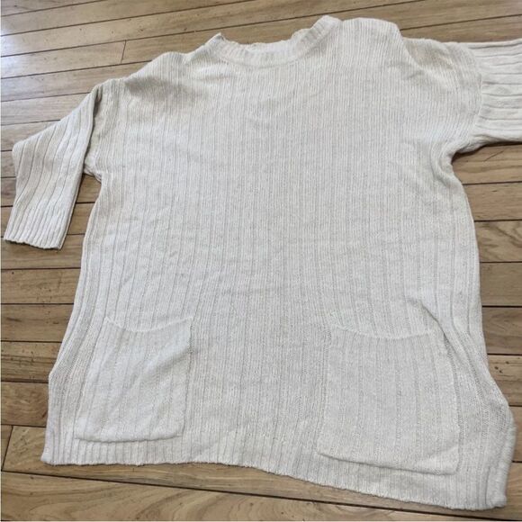 PARRINELLO Sweater Womens Cream VTG 90s Ramie Silk Ramie Rabbit Angora Knit S - Picture 10 of 16